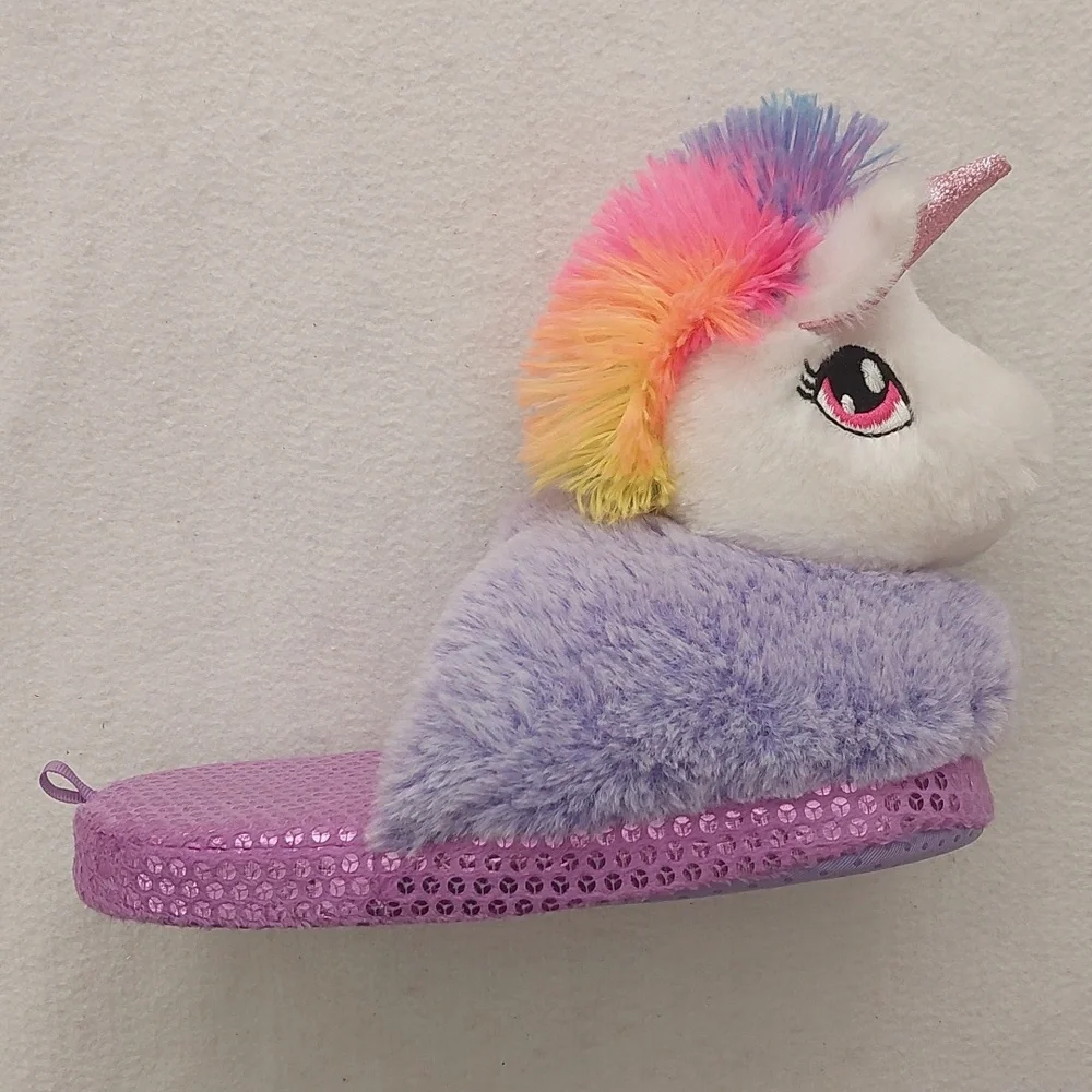 WONDER NATION Plush Unicorn Slippers NWOT